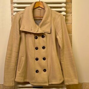 Beige/ brown Hem & Thread knit sweatshirt/ jacket size S